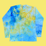 Ice Dye Long Sleeve Pocket T-shirt Adult Medium