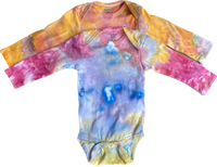 4PK Ice Dye Long Sleeve Onesies