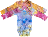 4PK Ice Dye Long Sleeve Onesies